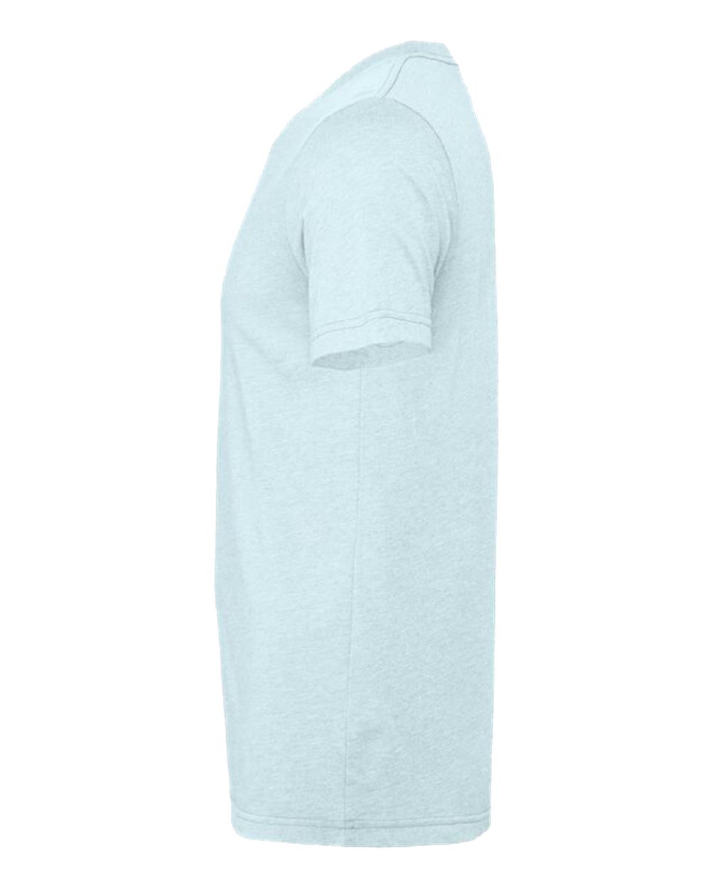 Bella + Canvas 3001 heather prism ice blue t-shirt, side view
