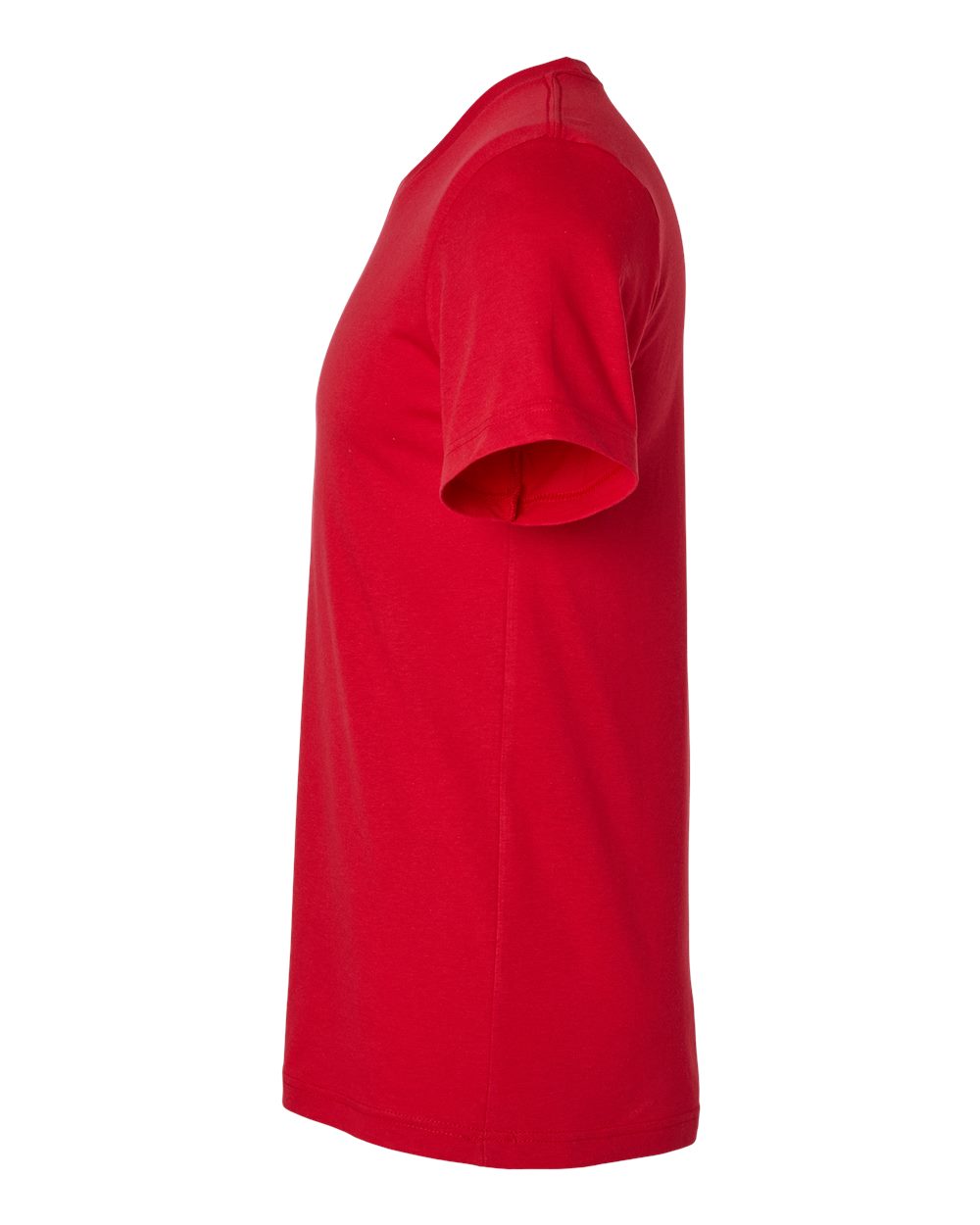 Bella + Canvas 3001 solid red blend t-shirt, side view