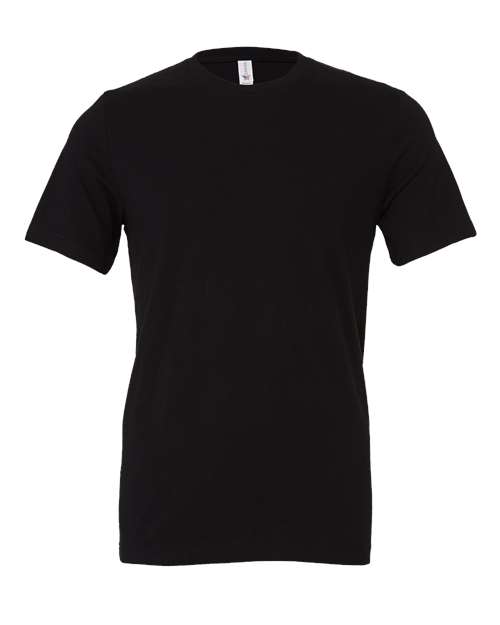 Bella + Canvas 3001 black unisex cotton t-shirt, front view
