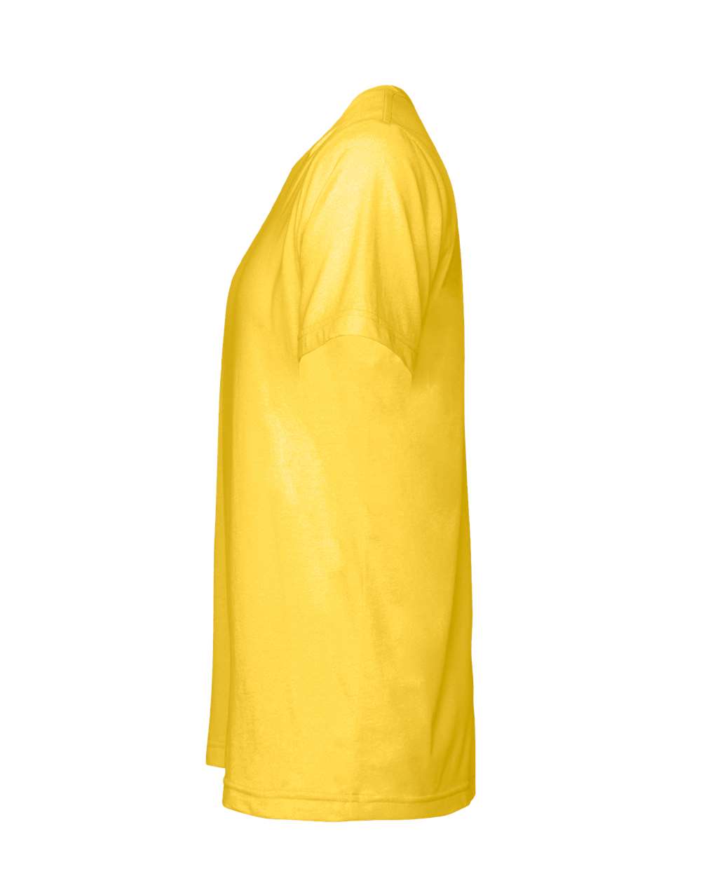 Bella + Canvas 3001 heather yellow t-shirt, side view