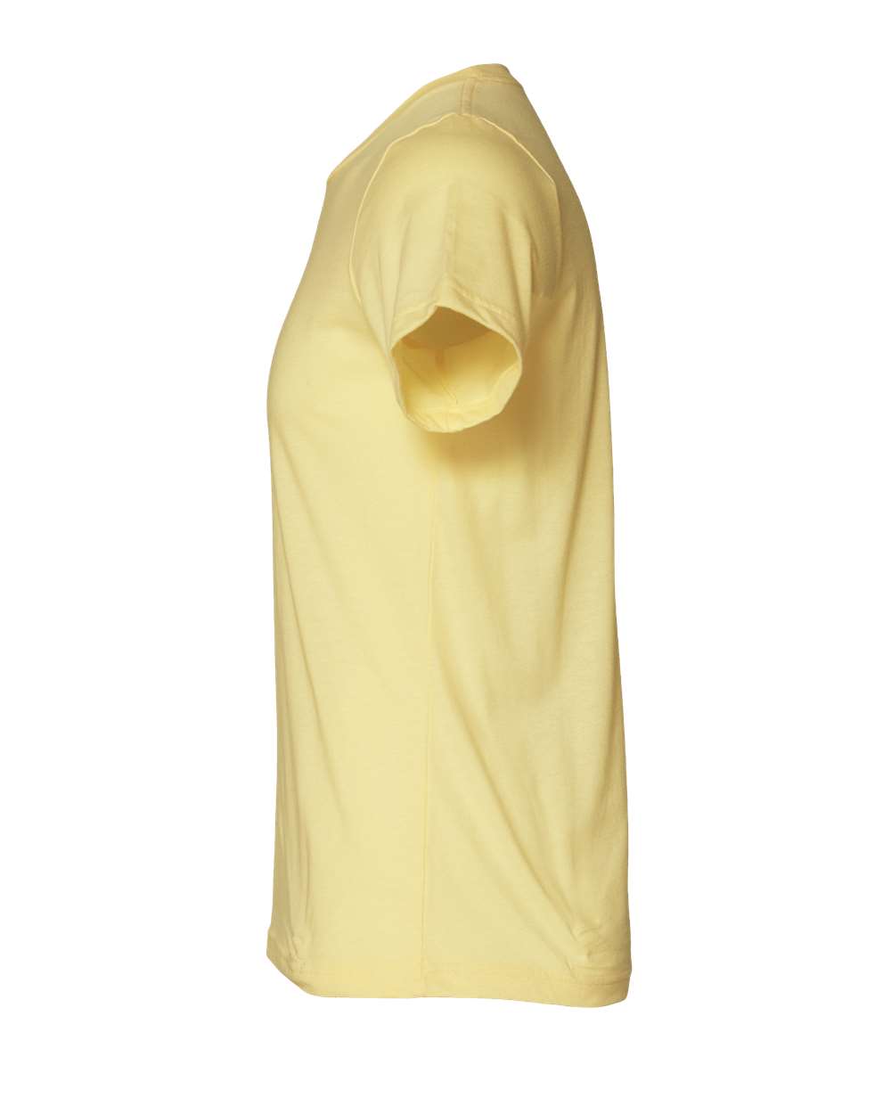 Bella + Canvas 3001 heather french vanilla t-shirt, side view