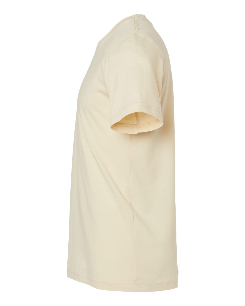 Bella + Canvas 3001 heather soft cream t-shirt, side view