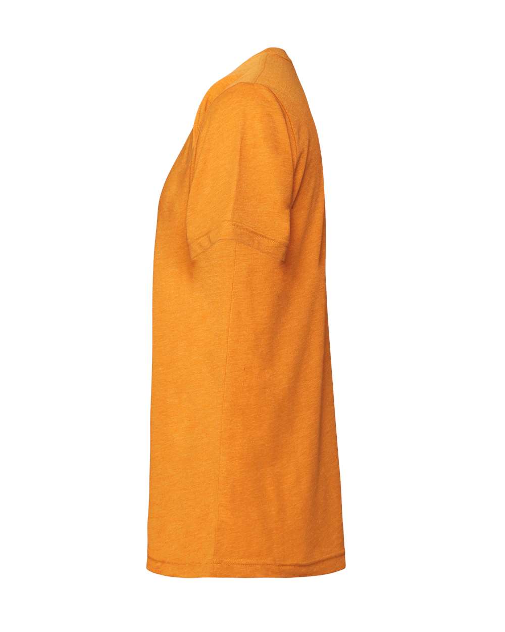 Bella + Canvas 3001 heather marmalade t-shirt, side view