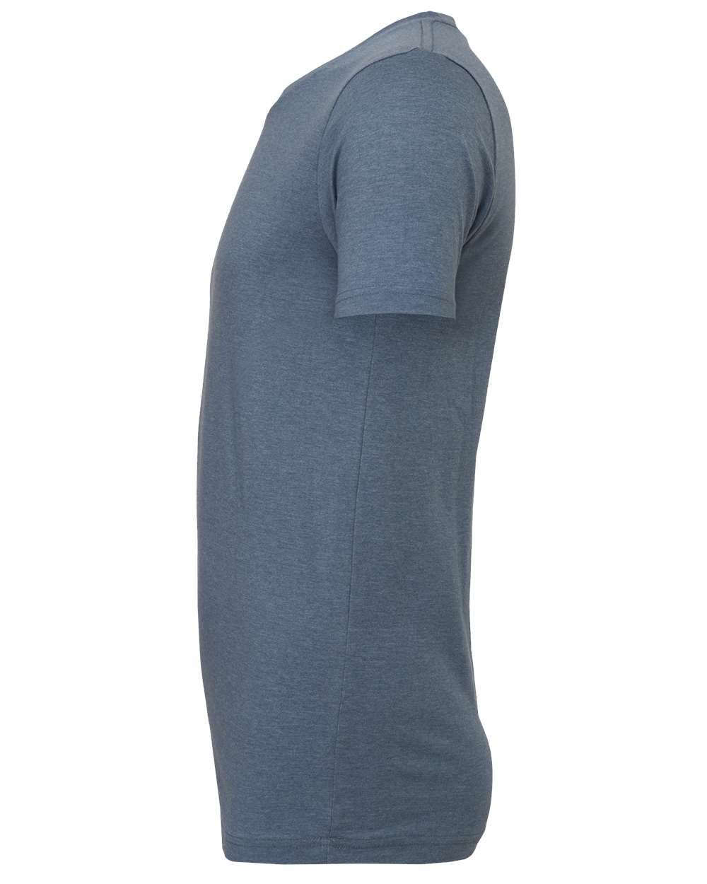 Bella + Canvas 3001 heather slate t-shirt, side view