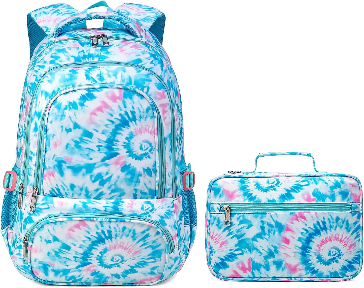 Backpack & Lunchbox Set, Pink & Blue Tie Dye