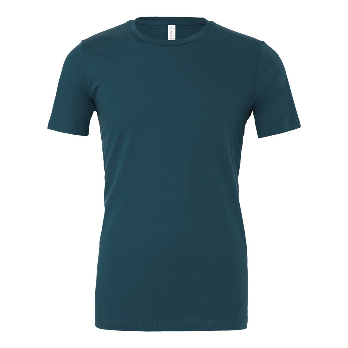 Bella + Canvas 3001 deep teal cotton t-shirt, front view