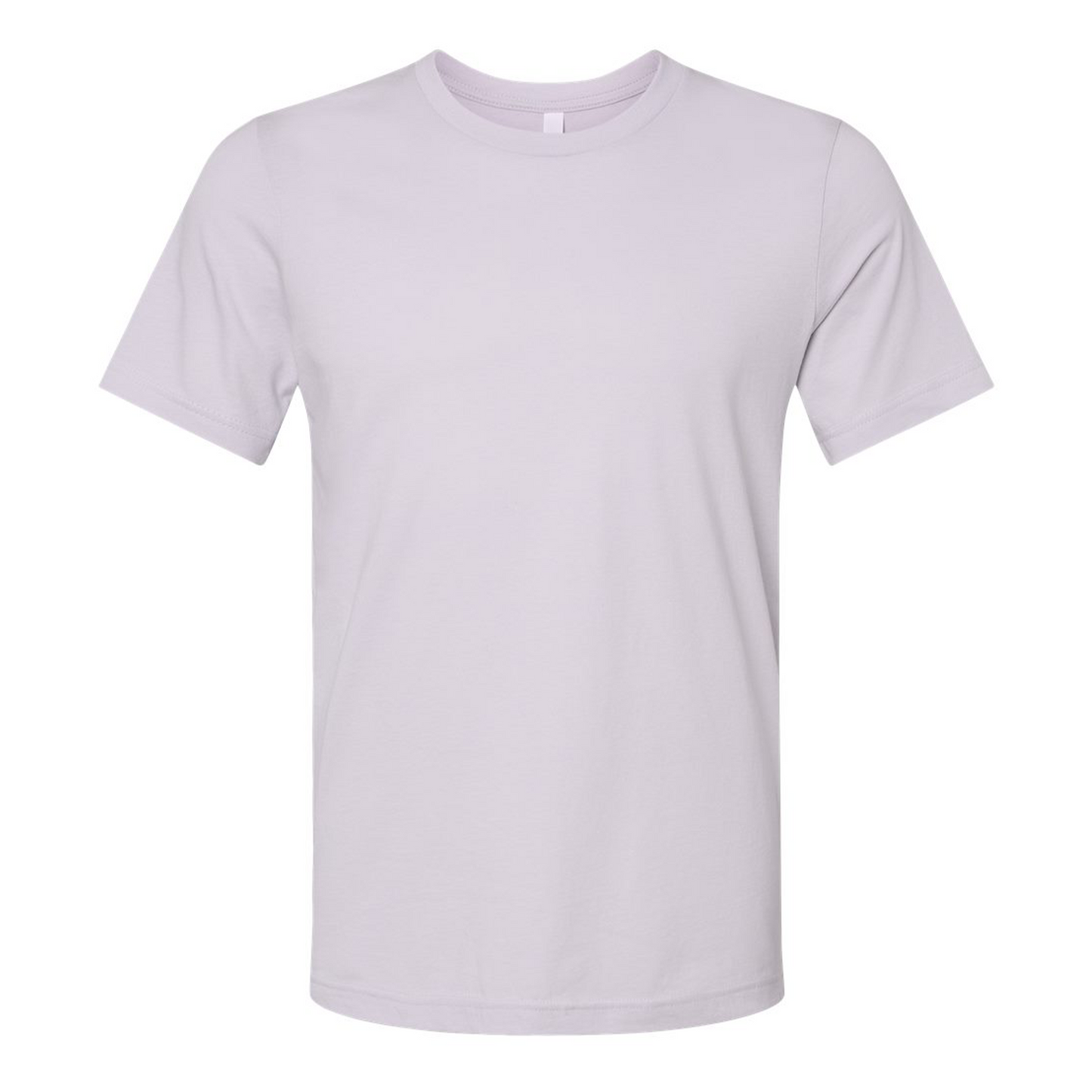 Bella + Canvas 3001 lavender dust cotton t-shirt, front view