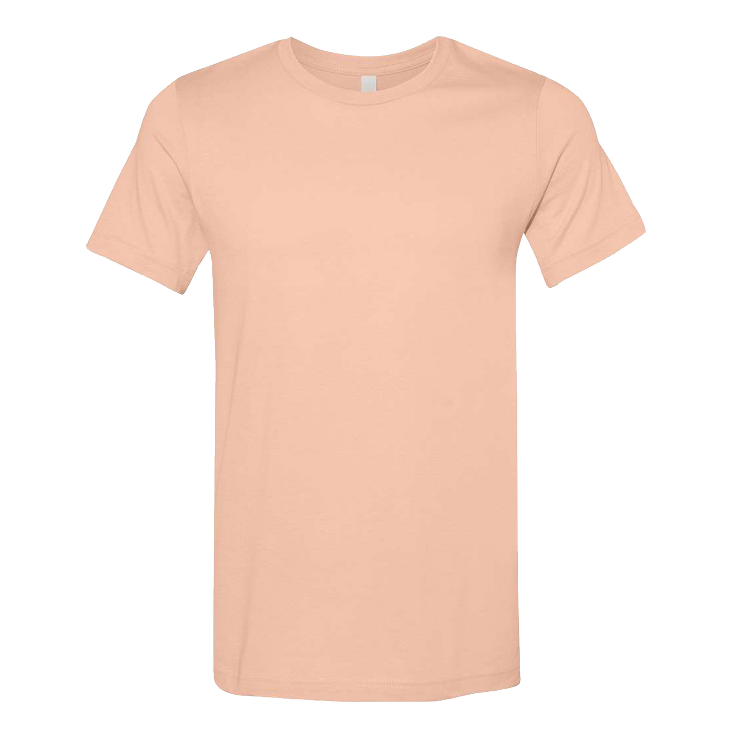 Bella + Canvas 3001 peach cotton t-shirt, front view