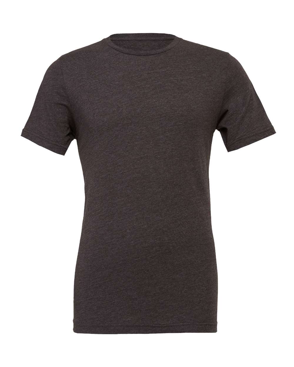Bella + Canvas 3001 dark grey heather cotton t-shirt, front view