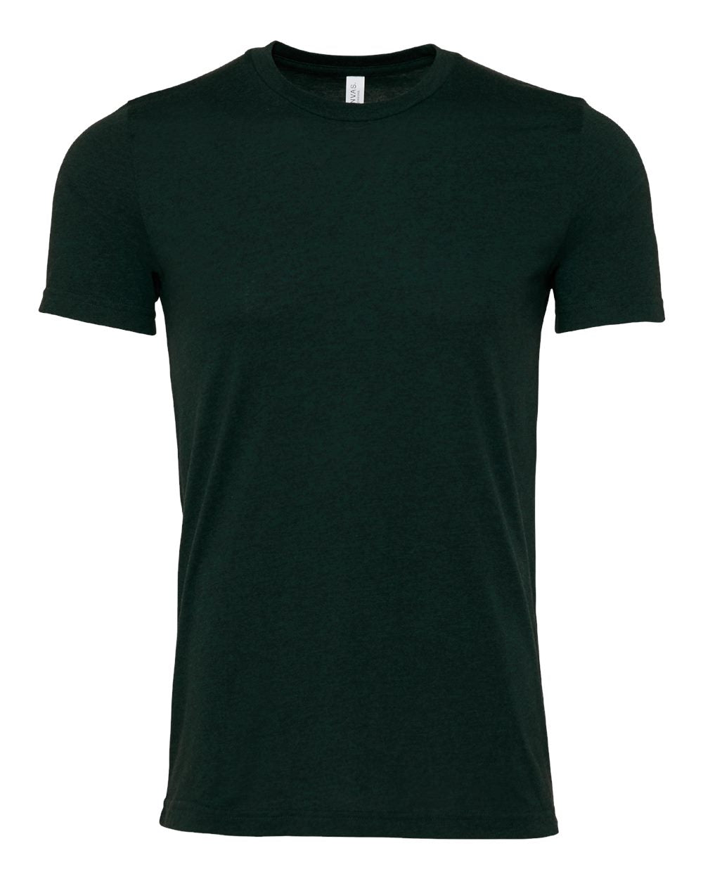 Bella + Canvas 3001 heather emerald cotton t-shirt, front view