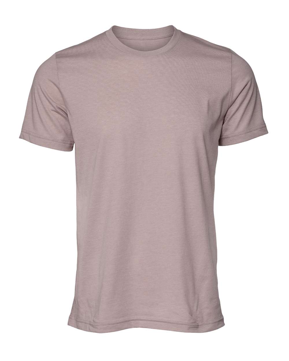 Bella + Canvas 3001 heather pink gravel cotton t-shirt, front view