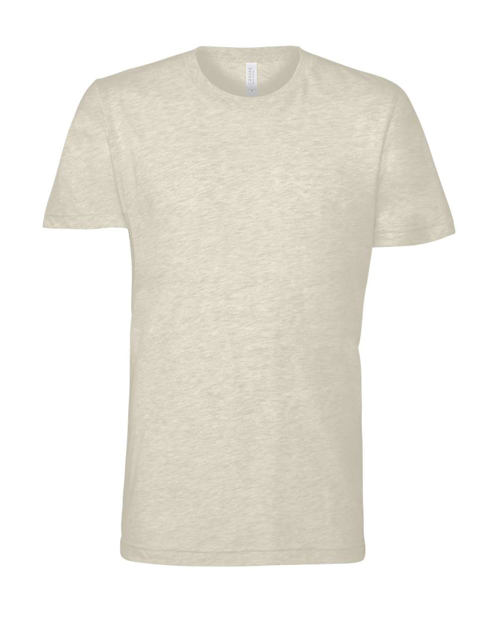 Bella + Canvas 3001 heather prism natural cotton t-shirt, front view