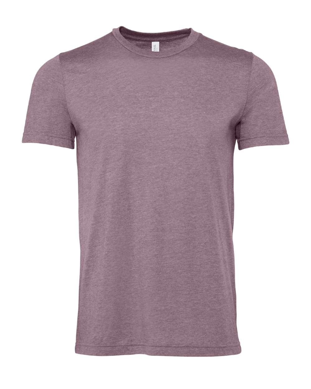 Bella + Canvas 3001 heather purple cotton t-shirt, front view