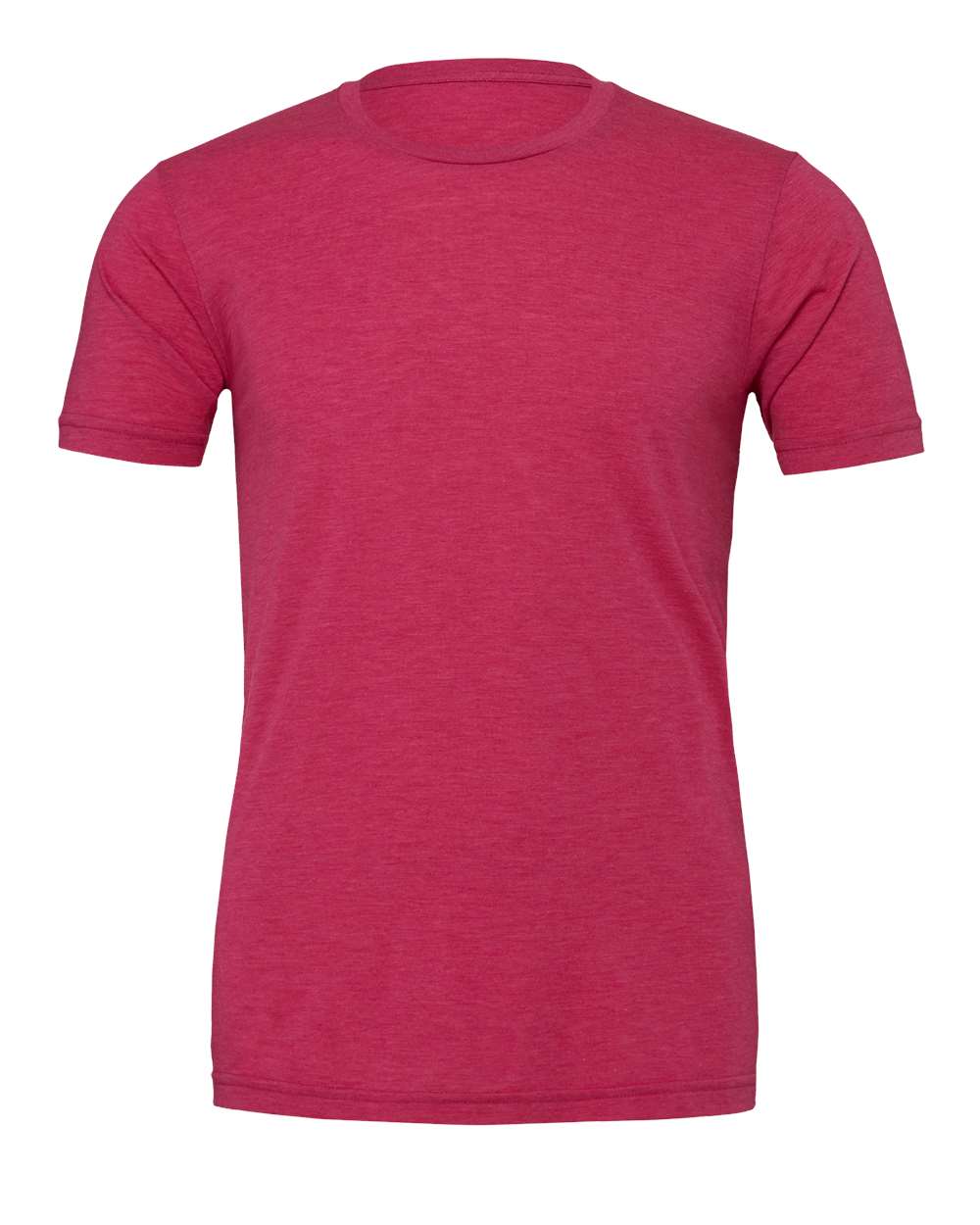 Bella + Canvas 3001 heather raspberry cotton t-shirt, front view