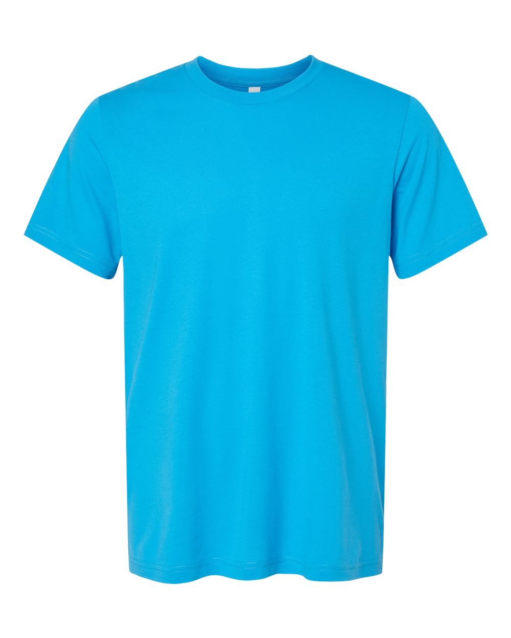 Bella + Canvas 3001 neon blue cotton t-shirt, front view