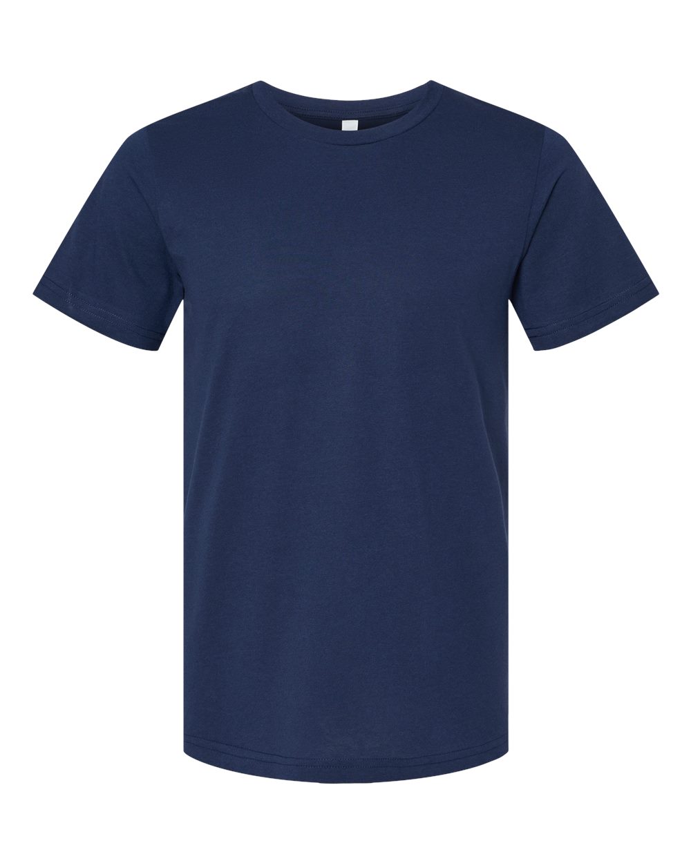 Bella + Canvas 3001 solid navy blend cotton t-shirt, front view