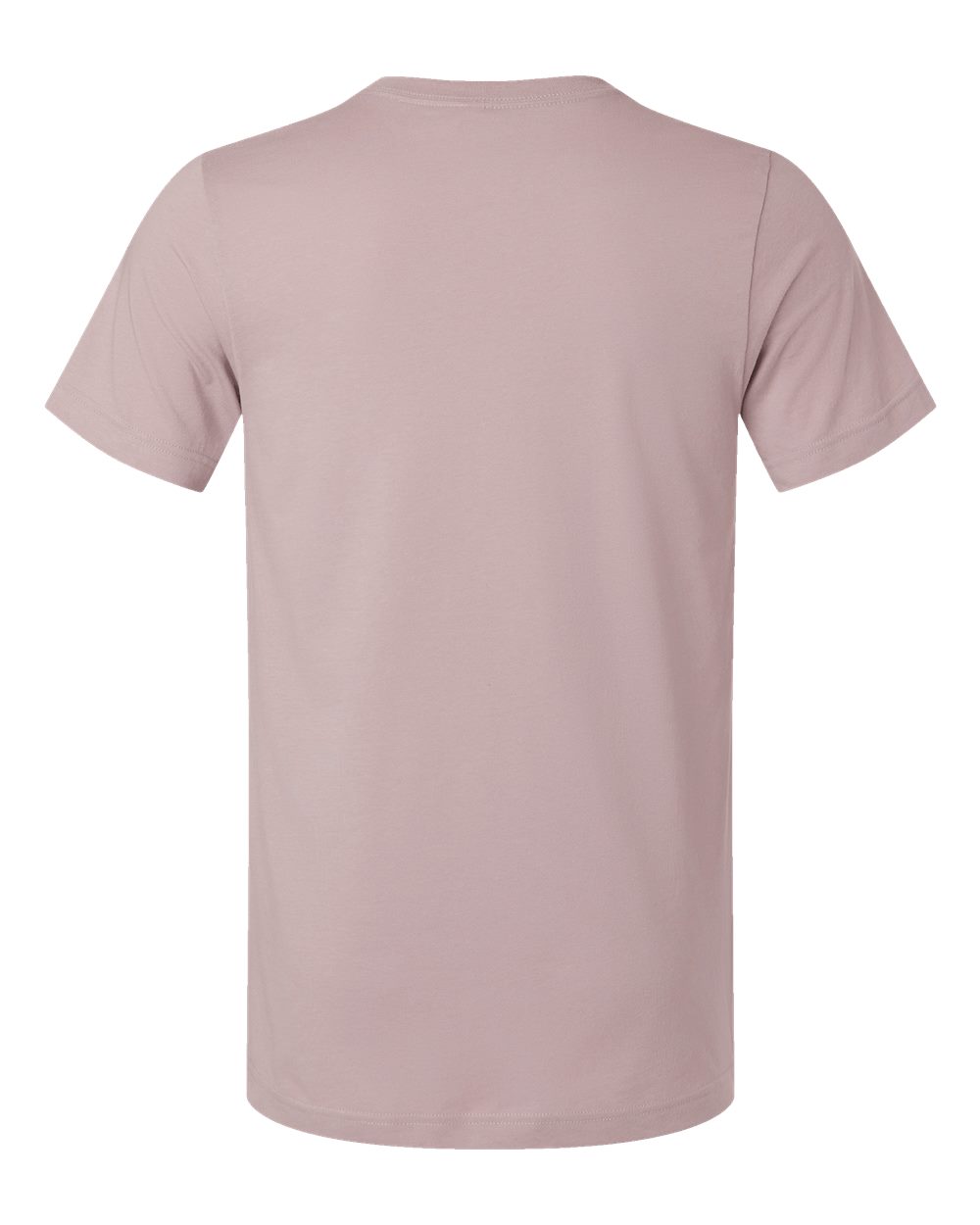 Bella + Canvas 3001 pink gravel cotton t-shirt, side view