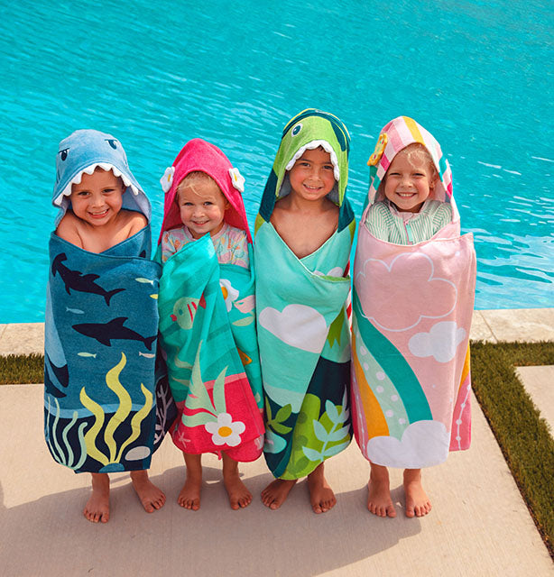 Stephen Joseph Hooded Towel, Alligator Pirate