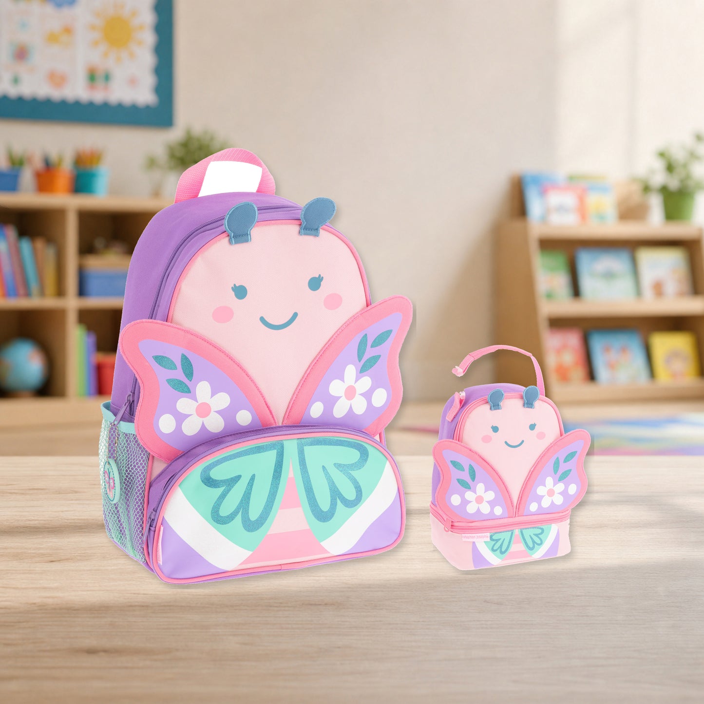 Stephen Joseph Character Lunch Pal Lunch Box, Stephen Joseph Sidekick Set matching SJ102025C backpack and lunchbox kit lifestyle image