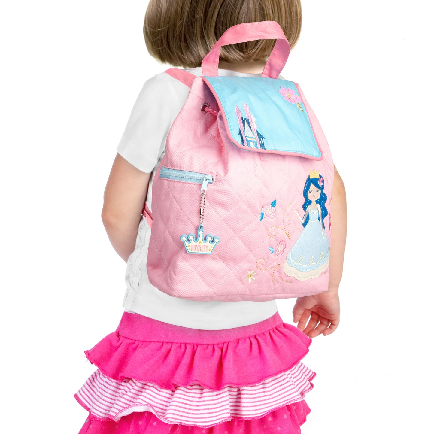 Stephen Joseph Embroidered Quilted Backpack for Toddlers, Princess