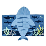 Stephen Joseph Hooded Towel, Blue Shark