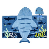 Stephen Joseph Hooded Towel, Blue Shark