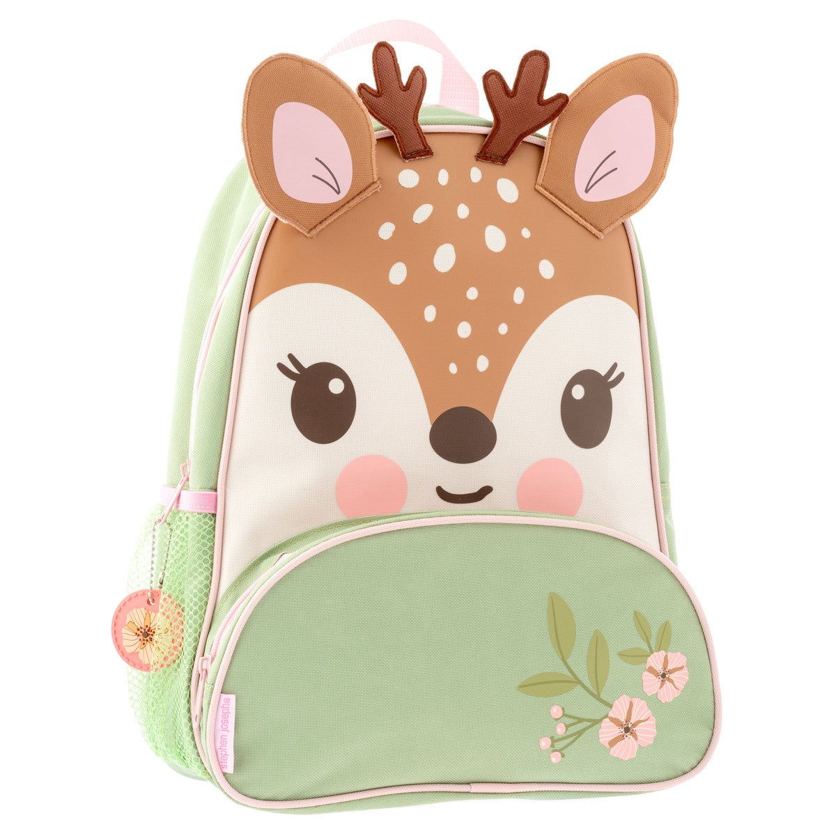 Deer Stephen Joseph Sidekick Backpack front view with personalized name embroidery