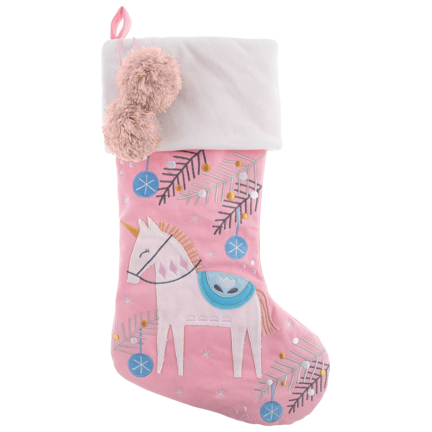 Personalized Stephen Joseph Embroidered Holiday Stocking, Unicorn