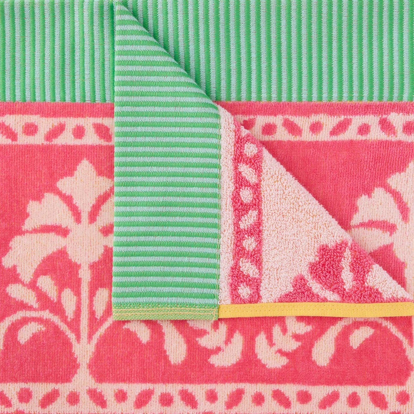 Personalized 40 x 72 in. Pink Palm Trees Beach Towel, alternate product view 3
