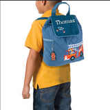 Stephen Joseph Embroidered Quilted Backpack for Toddlers, Train
