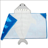 Stephen Joseph Hooded Towel, Gray Shark