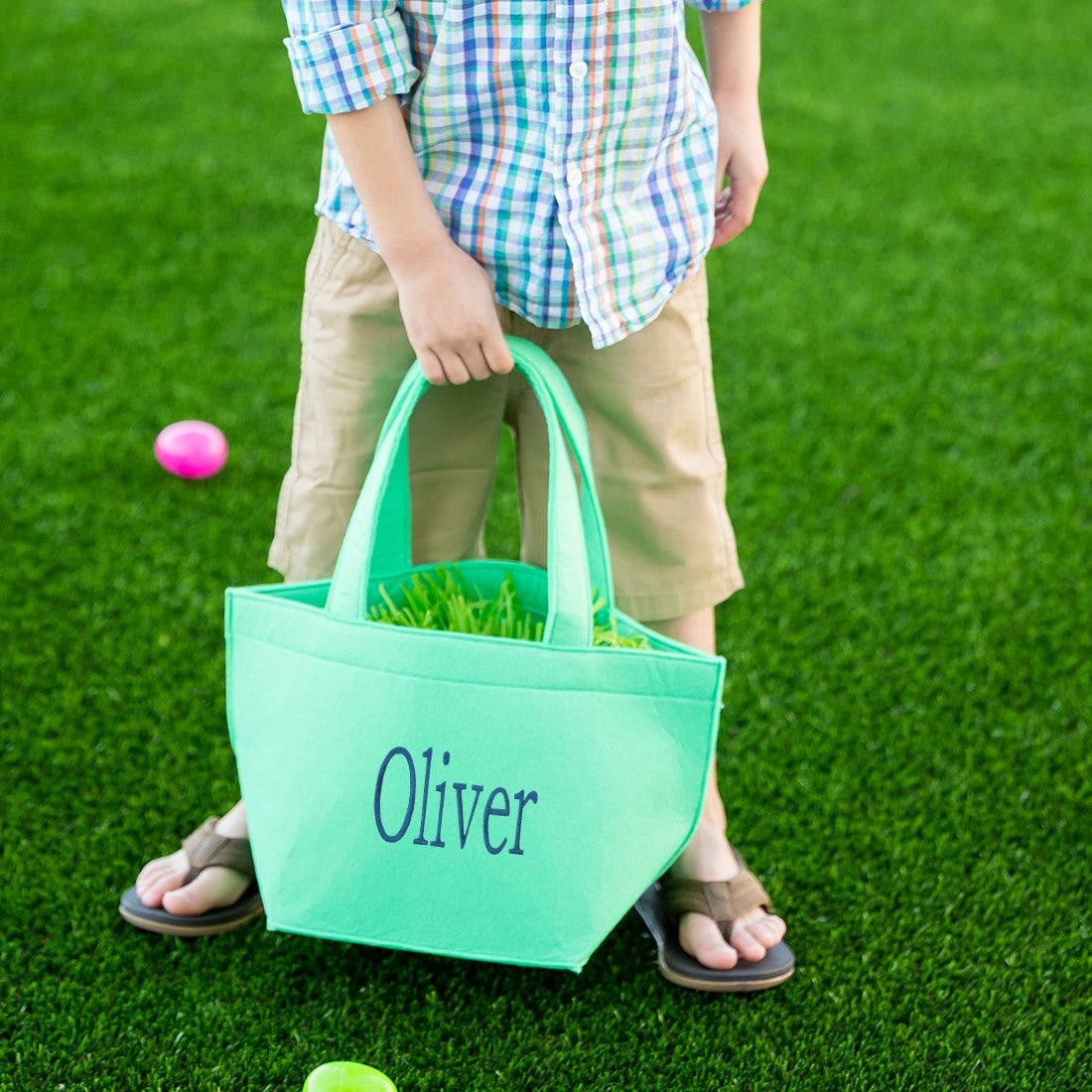Mint Felt Bucket