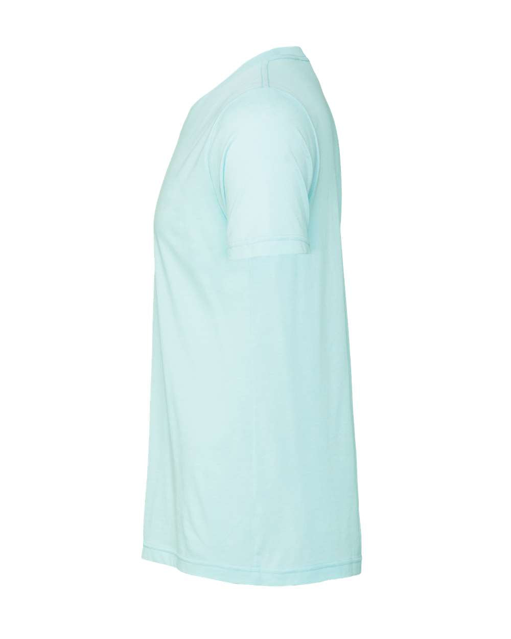 Bella + Canvas 3001 heather ice blue t-shirt, side view