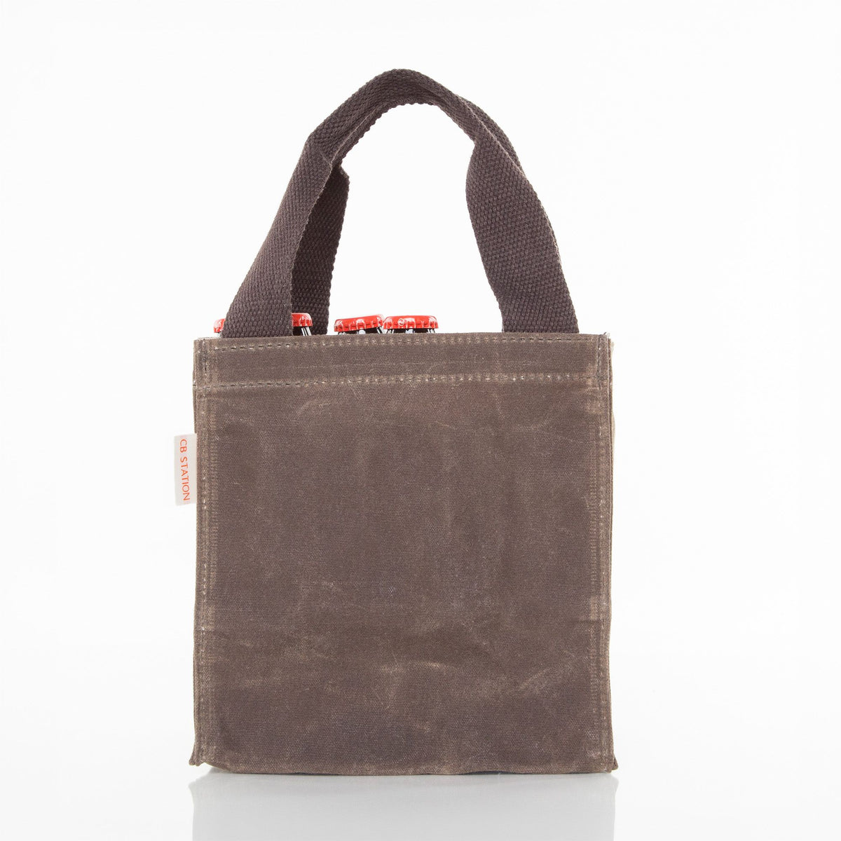 Personalized Waxed Beer Carrier for Picnic Days, Olive personalized front