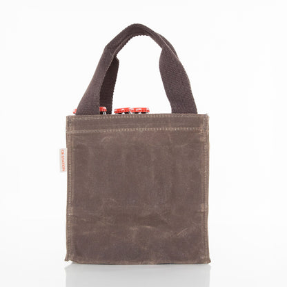 Personalized Waxed Beer Carrier for Picnic Days, Olive personalized front