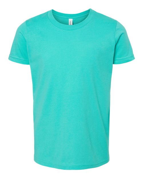 Bella + Canvas 3001 teal cotton t-shirt, front view