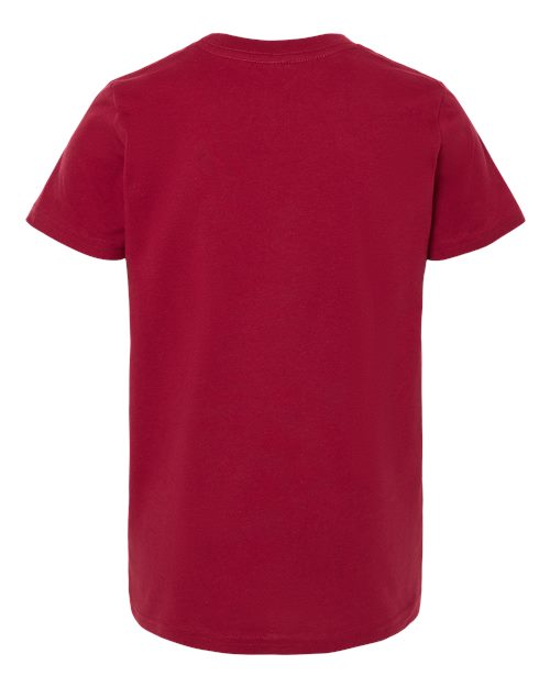 Bella + Canvas 3001 cardinal cotton t-shirt, back view