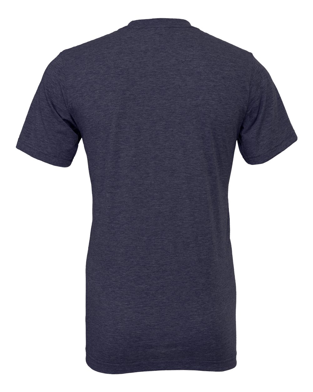 Bella + Canvas 3001 heather midnight navy t-shirt, back view