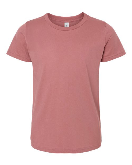 Bella + Canvas 3001 mauve cotton t-shirt, front view