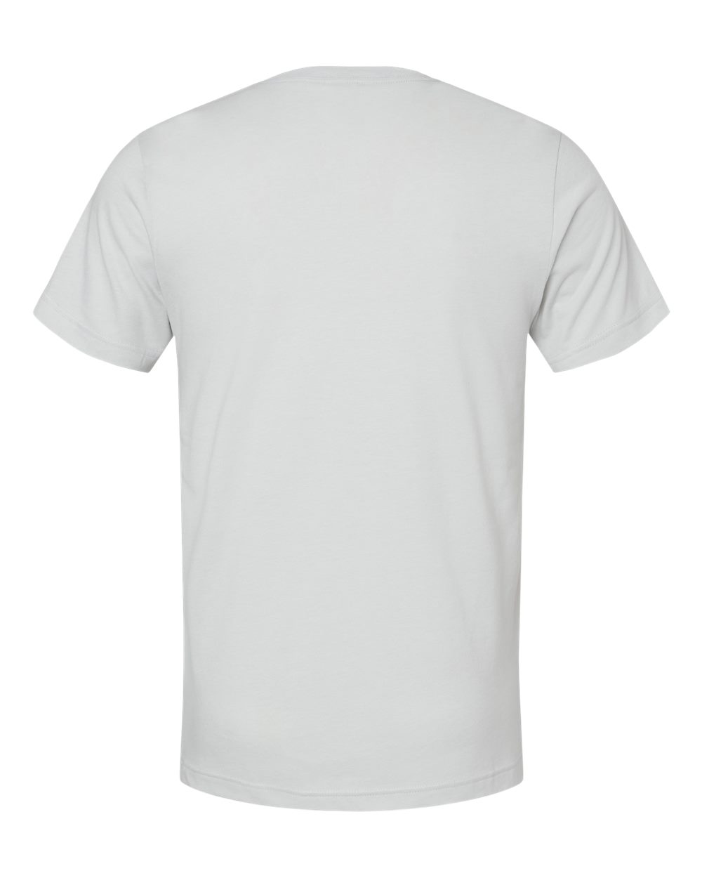 Bella + Canvas 3001 heather silver t-shirt, back view