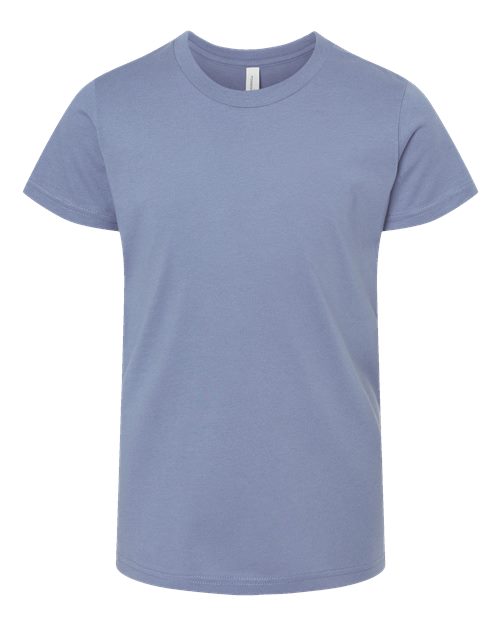 Bella + Canvas 3001 lavender blue cotton t-shirt, front view