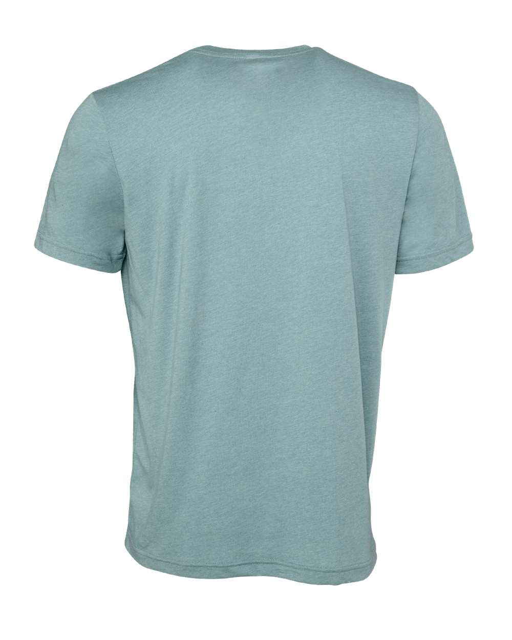 Bella + Canvas 3001 heather blue lagoon t-shirt, back view