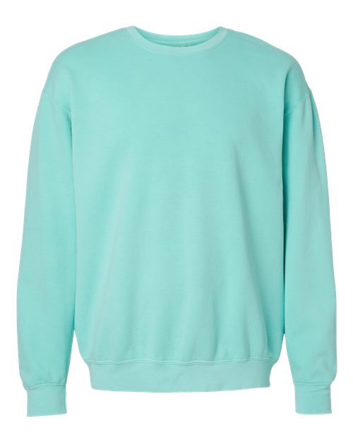 Comfort Colors Garment-Dyed Lightweight Fleece Crewneck Sweatshirt in Chalky Mint, Small