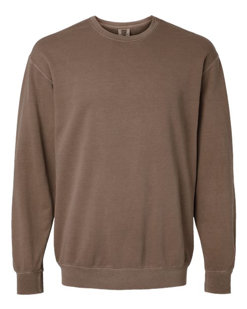 Comfort Colors Garment-Dyed Lightweight Fleece Crewneck Sweatshirt in Espresso, Small