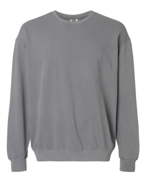 Comfort Colors Garment-Dyed Lightweight Fleece Crewneck Sweatshirt in Grey, Small