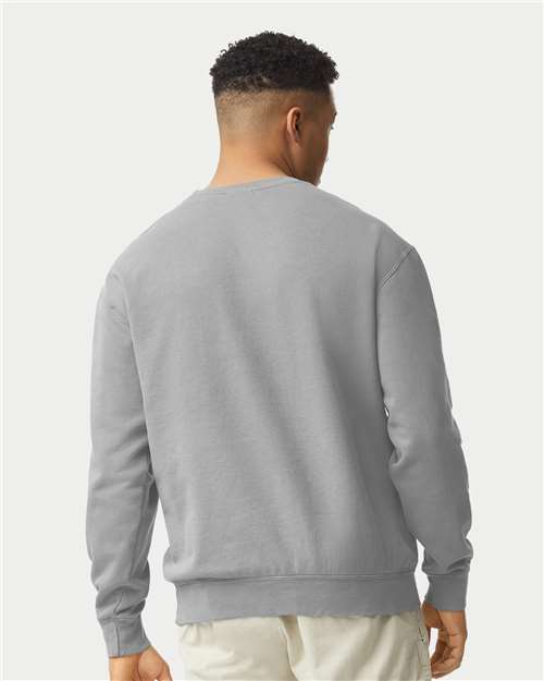 Comfort Colors Garment-Dyed Lightweight Fleece Crewneck Sweatshirt in Grey, Small