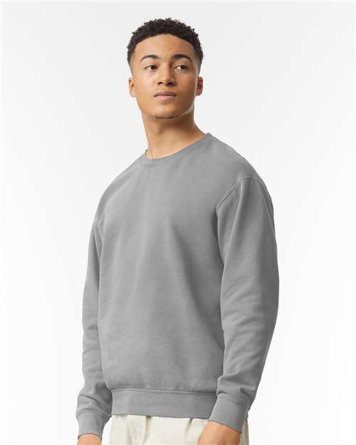 Comfort Colors Garment-Dyed Lightweight Fleece Crewneck Sweatshirt in Grey, Small