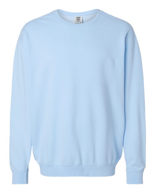 Comfort Colors Garment-Dyed Lightweight Fleece Crewneck Sweatshirt in Hydrangea, Small