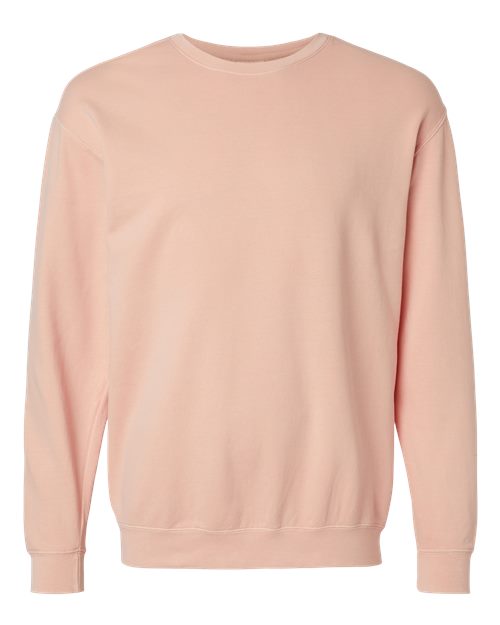 Comfort Colors Garment-Dyed Lightweight Fleece Crewneck Sweatshirt in Peachy, Small