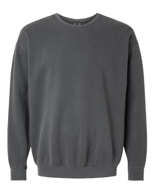 Comfort Colors Garment-Dyed Lightweight Fleece Crewneck Sweatshirt in Pepper, Small